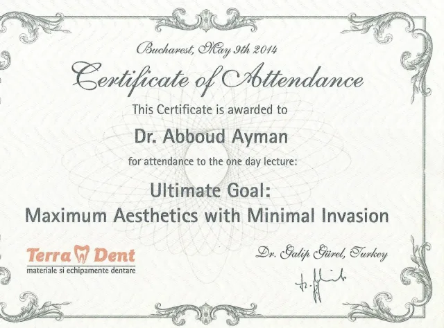 Diplomă 5 — Dr. Ayman Abboud