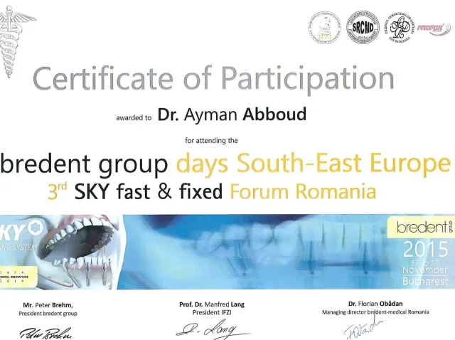 Diplomă 6 — Dr. Ayman Abboud